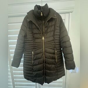 Laundry By Shelli Segal Dark Green Puffer Coat